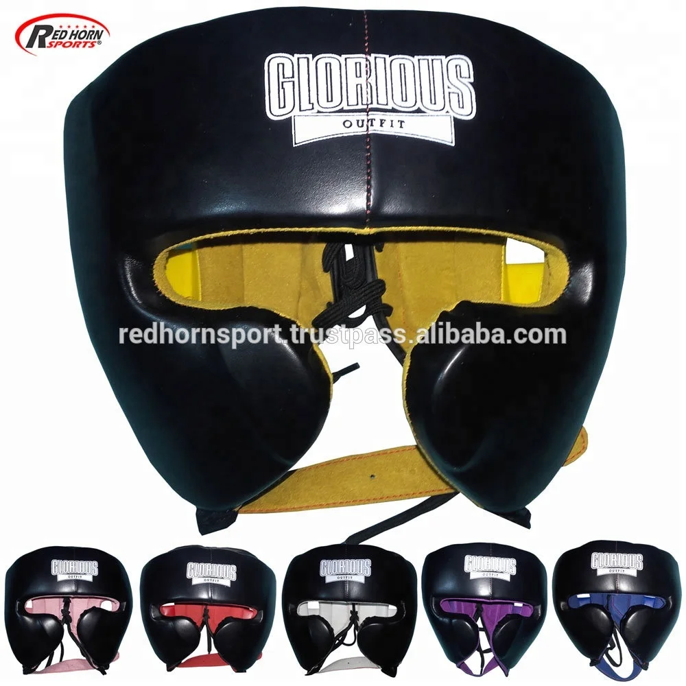 Boxing Head Guard, MMA Face Protector Muay thai Helmet Custom Leather Face protector Head gear Custom Logo headgears