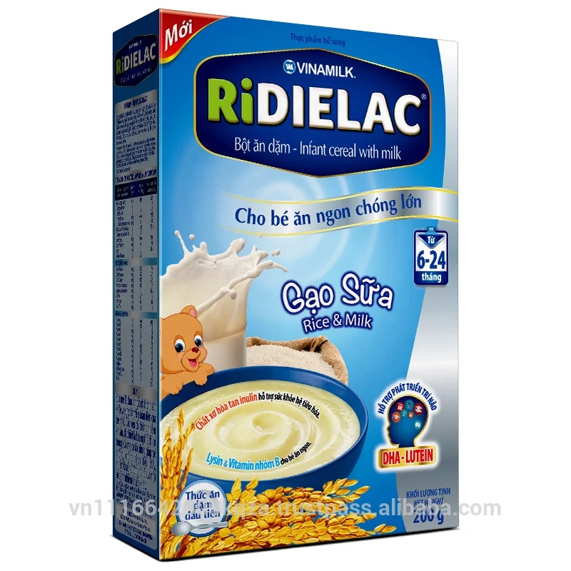 Хлопья RIDIELAC для младенцев (Детская виниловая упаковка для детей 1 - 2 года, 6 - 12 месяцев, рисовый порошок Contianing, молочный порошок