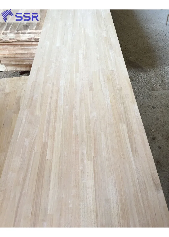 High grade Finger Joint Board/Glued Laminated Timber made of Rubber Wood For Stair Parts
