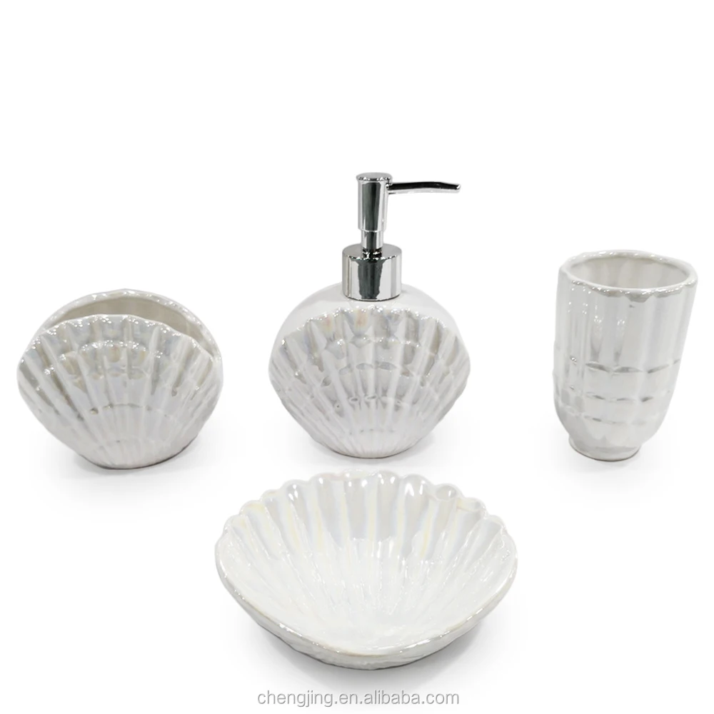 China Wholesale Red Head  Shower Resin Bathroom Accessories Sets For Hotel