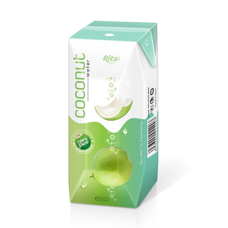 200ml Aseptic Box Wholesale Organic Coconut Water