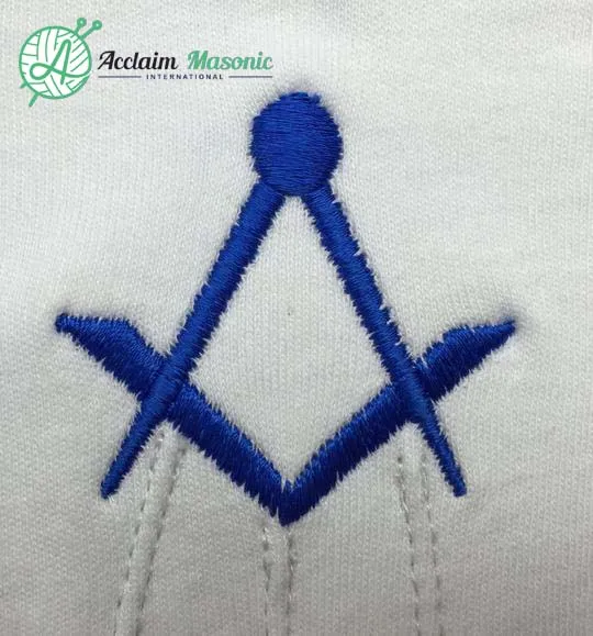 Masonic Freemason Uniform Cotton with Blue Square Compass