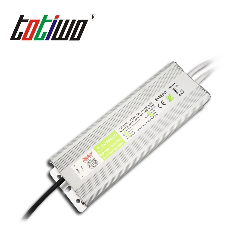 IP67 Водонепроницаемый Светодиодный драйвер источника питания постоянного тока 12 В 10 А 24 5 120
