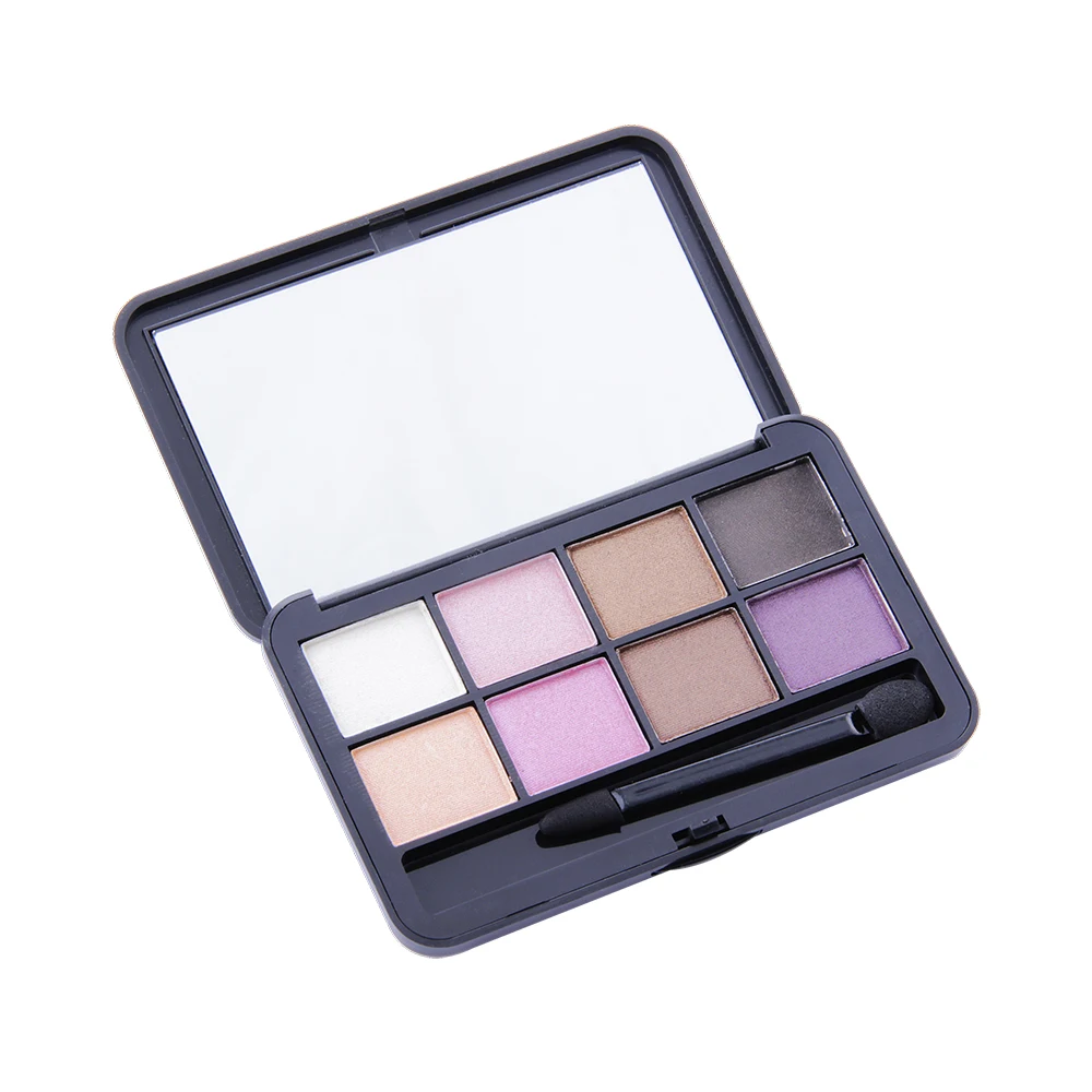 Zuofun Custom Logo Makeup 8 Color Organic Beauty Cosmetics Colorful Eyeshadow Plastic Palette