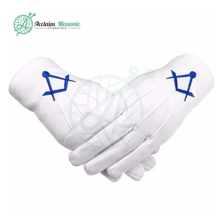 Masonic Freemason Uniform Cotton with Blue Square Compass