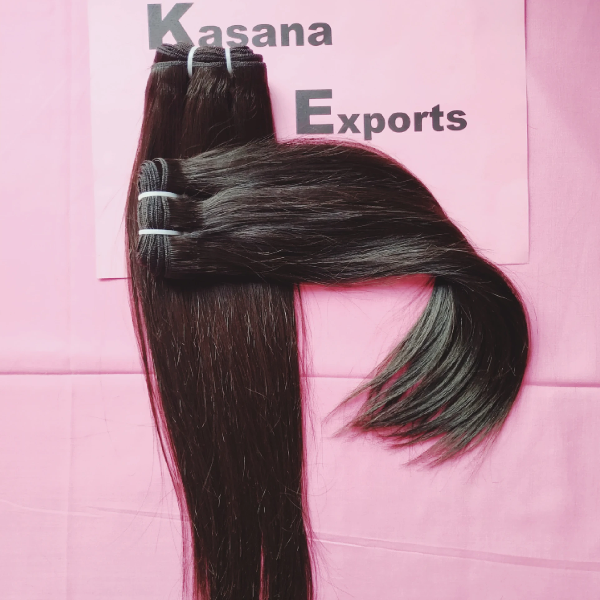 Raw Cambodian Virgin curly silk human Hair Kasana Exports India