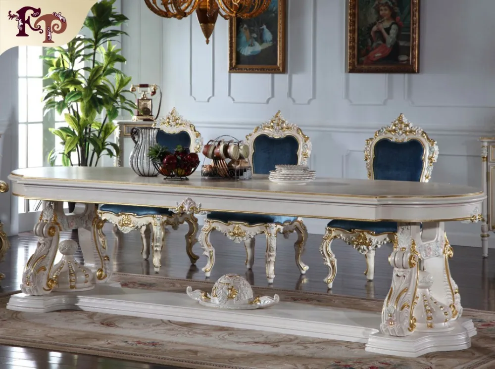 Italian Style Furniture Hand Carved Home Furniture Luxury Dining Room Furniture