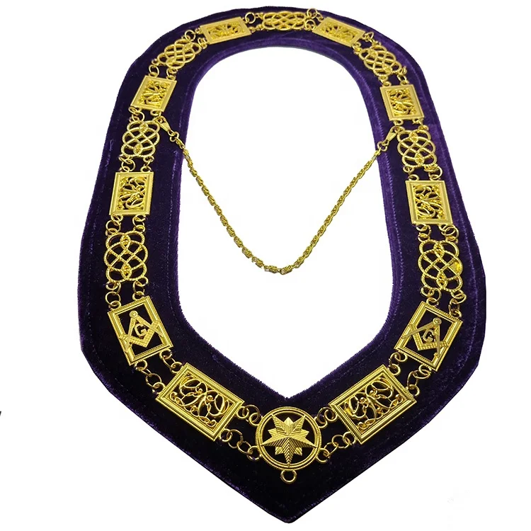 Wholesale Store Gold  Master Mason Masonic Blue lodge Chain Collar