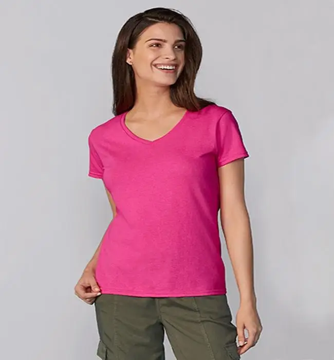 Customized Logo Ladies T-Shirts Hip Hop Style High Quality Cotton Knitted Fabric Branded Clothing Manufactured Bangladesh XL