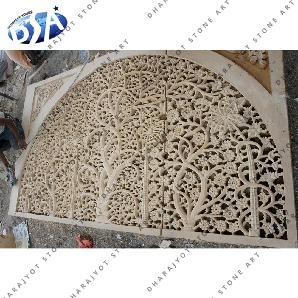 
Jaisalmer Sandstone Carving Wall Jali Decor 