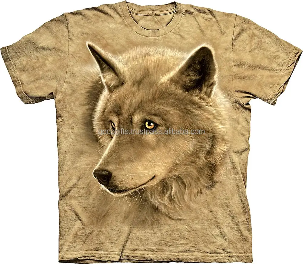 comfort colors t-shirts sublimation animal 3d printing black t-shirt 100% cotton 3d t shirt