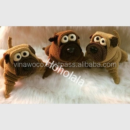 VINAWOCO Hoholala - Animal toys: Cute Dog- Handmade Crochet toys,Gift idea, Cute Dog
