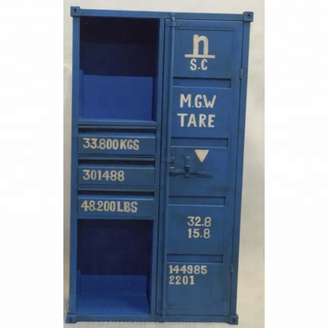 Shipping Container Style Iron Drawer Storage Display Locker Cabinet Office Home Workshop Hotel Farmhouse