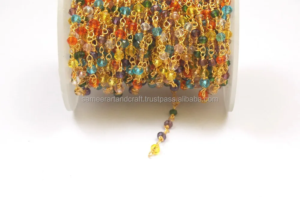 Multi stone quartz 925 sterling silver Natural Layered Waist Multi Gemstone wire wrapped rosary Coin Charm chain