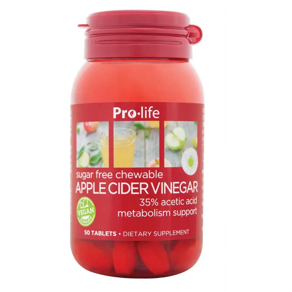 
Pro-life Apple Cider Vinegar | Chewable Apple Flavoured Lollies, Supports Weight Management and Fat Metabolism 