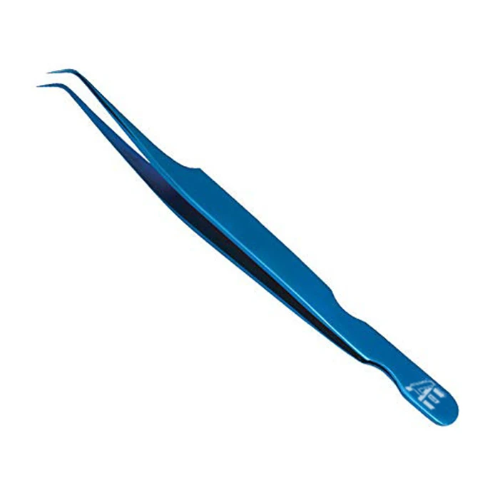 Blue Bend Tweezers Nippers For Eyelash Extensions Nail Art Design that is Durable and Easy to Clean 2024