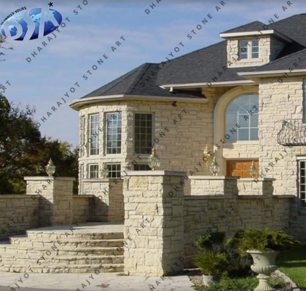 White outdoor Antique Sandstone Decorative Elevation