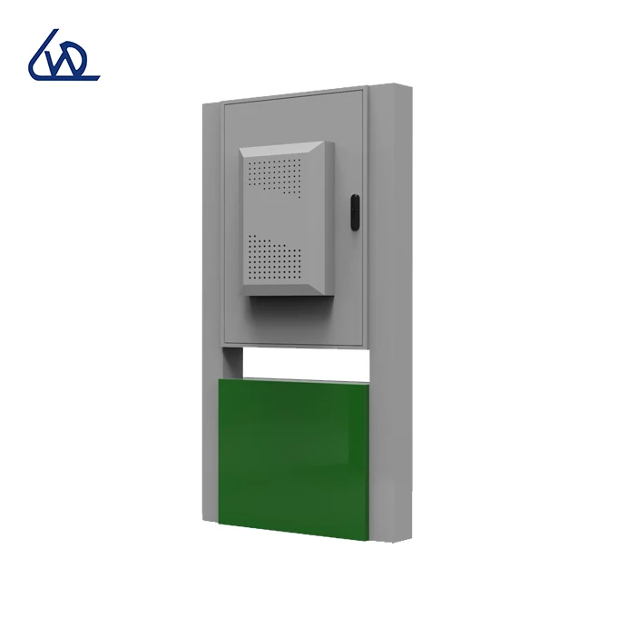 outdoor customized lcd kiosk double side 48 inch waterproof digital dustbin advertisement with solar advertising screen