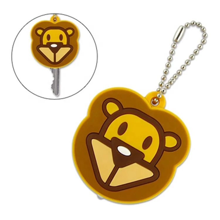 Custom Cartoon Character Flashlight Keychain PVC Key Cover