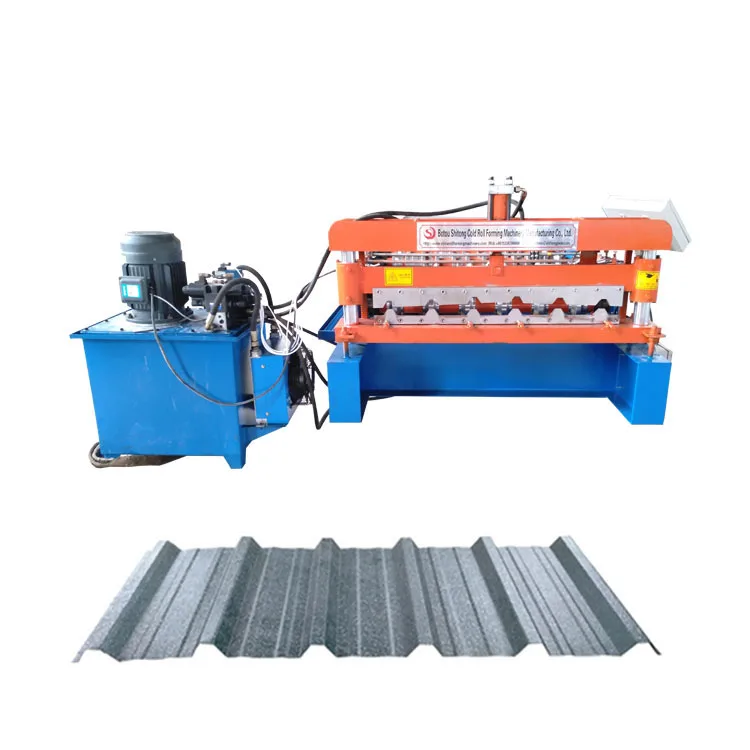 Zinc colored steel metal roof rollforming roof sheet machine