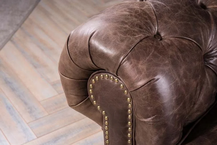 
American Style Classic Chesterfield Sofa Vintage Leather 3 Seats Sofa for Living room with durable leather 