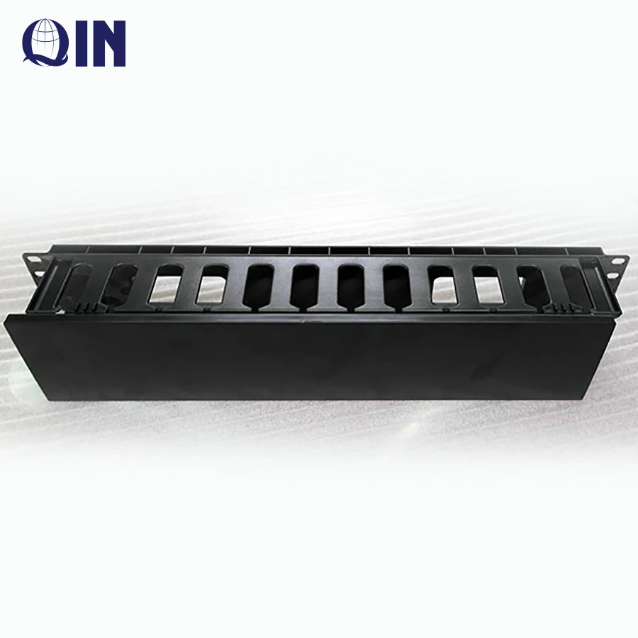 Односторонний органайзер для кабелей 2U с пластиковыми пальцами