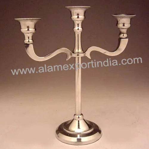 THREE ARMS CANDLE HOLDER, DECORATIVE CANDELABRA
