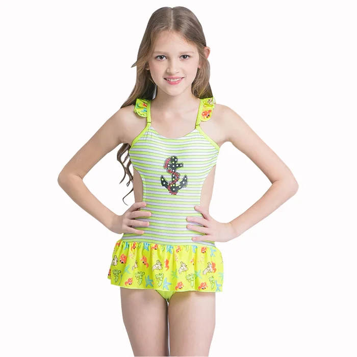Цельный Детский купальный костюм монокини купальник Детский купальник для девочек