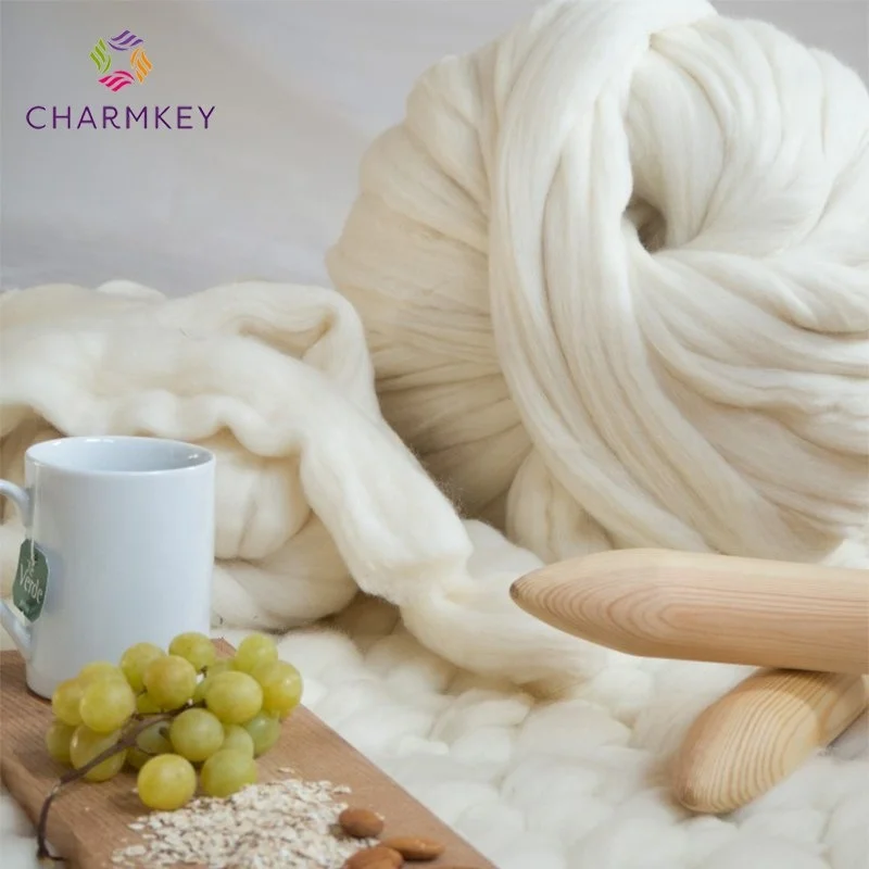  Charmkey хорошая цена шерстяная пряжа из шерсти мериноса для ручной вязки ковровых покрытий
