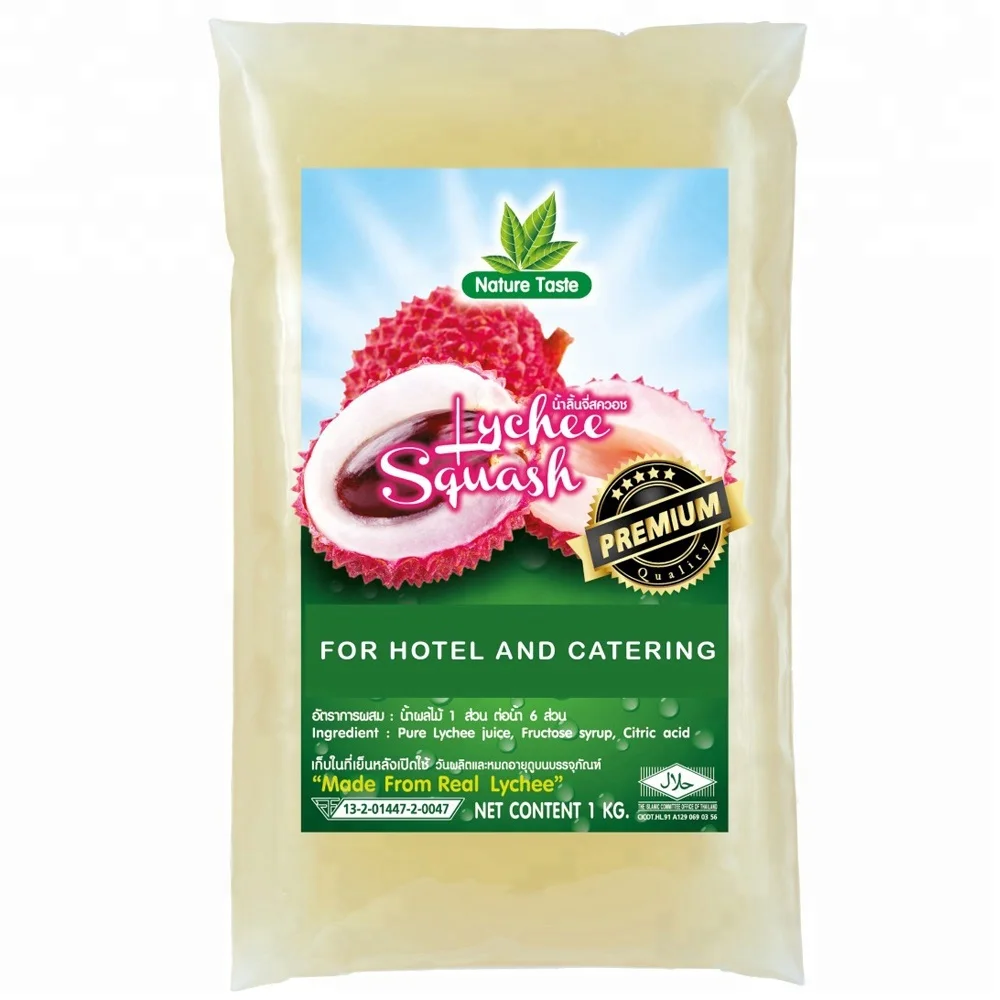 FRUIT JUICE SQUASH PACKING IN PLASTIC BAGS FOR CATERING SERVICES