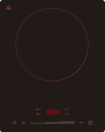 220 В GS портативная индукционная плита с одним слайдером и сенсорными клавишами