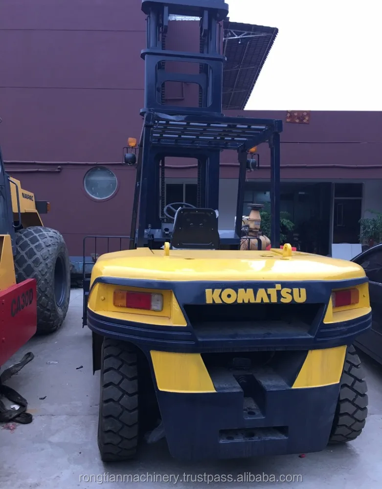 Хорошее качество 2 мачты б/у 10 тонн komatsu вилочный погрузчик FD100 для продажи/komatsu вилочный погрузчик предварительно окрашенная оцинкованная сталь) с низкой ценой