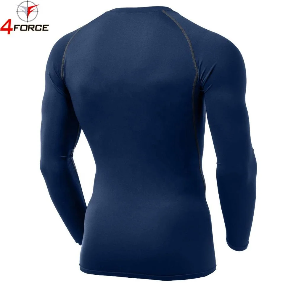V-Neck Long Sleeve Compression Shirts Cool Dry Athletic Workout Shirt Active Base Layer T Shirts Men