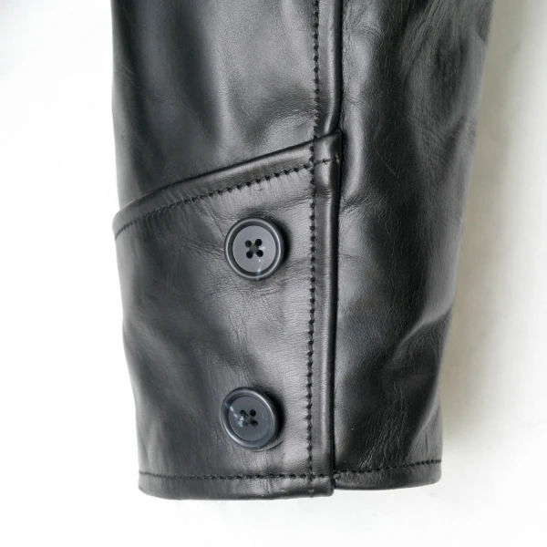 OEM Custom Men Jacket Leather Motorcycle Double Breasted leather Coat Jackets Tops Overcoat leather jacket