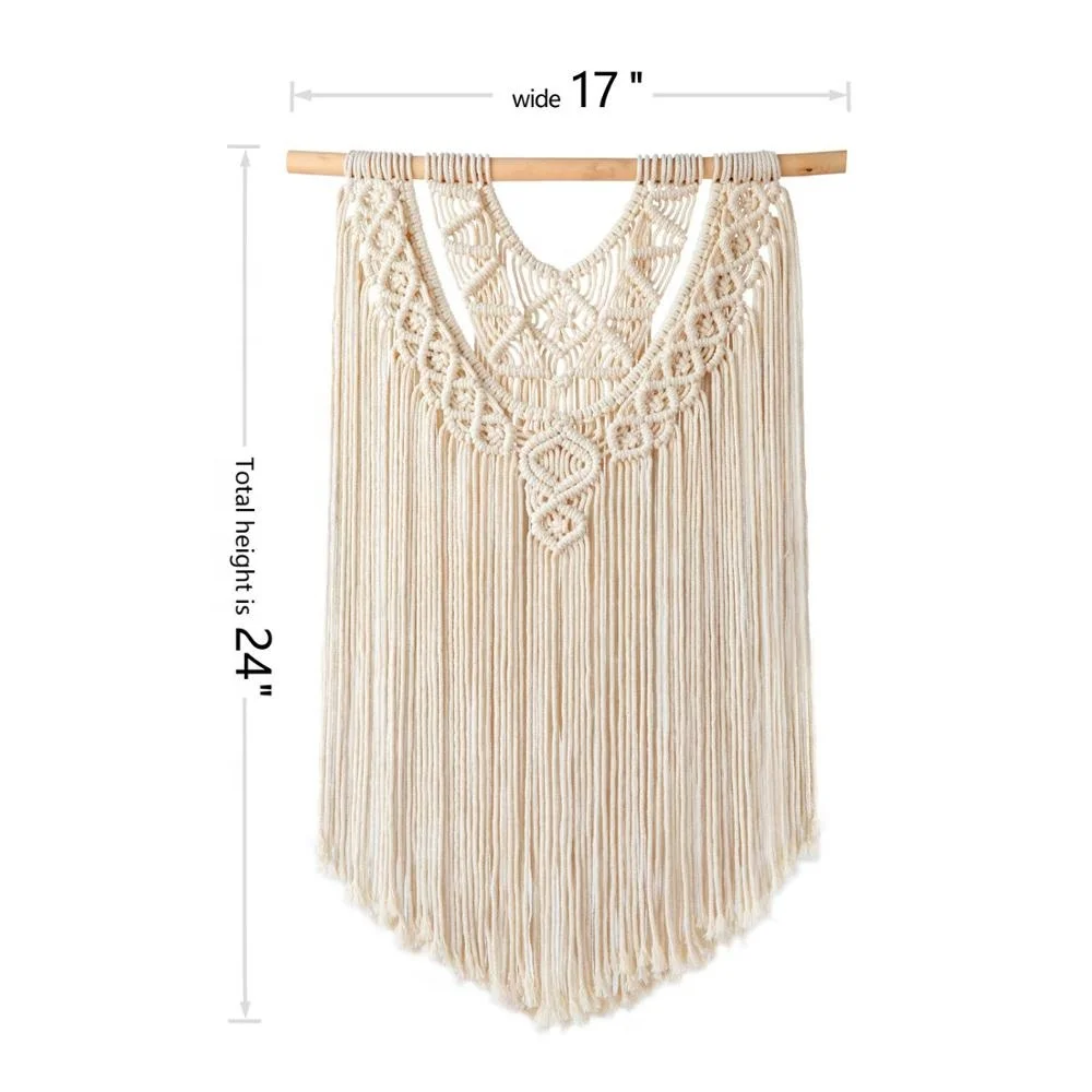 Handmade Natural Macrame  Wall Hanging made up of Natural 100% Organic Cotton Cords