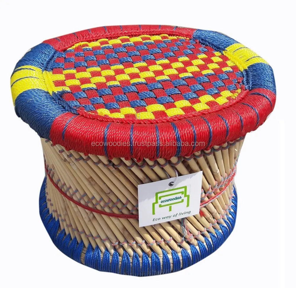 Простой стиль, экологически чистый, сделанный на заказ, цветной бамбуковый треугольник, набор ручной работы, для дома/улицы/патио, маленькие стулья