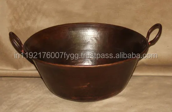 Sanitary Ware Antique Bowl Brass Copper Hand wash Basin Kitchen Bathroom Vanity Round Vessel Sink