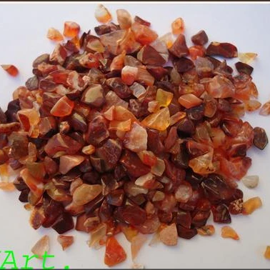 
natural High polished red Carnelian quartz chips for fire pit and home garden and back yard 