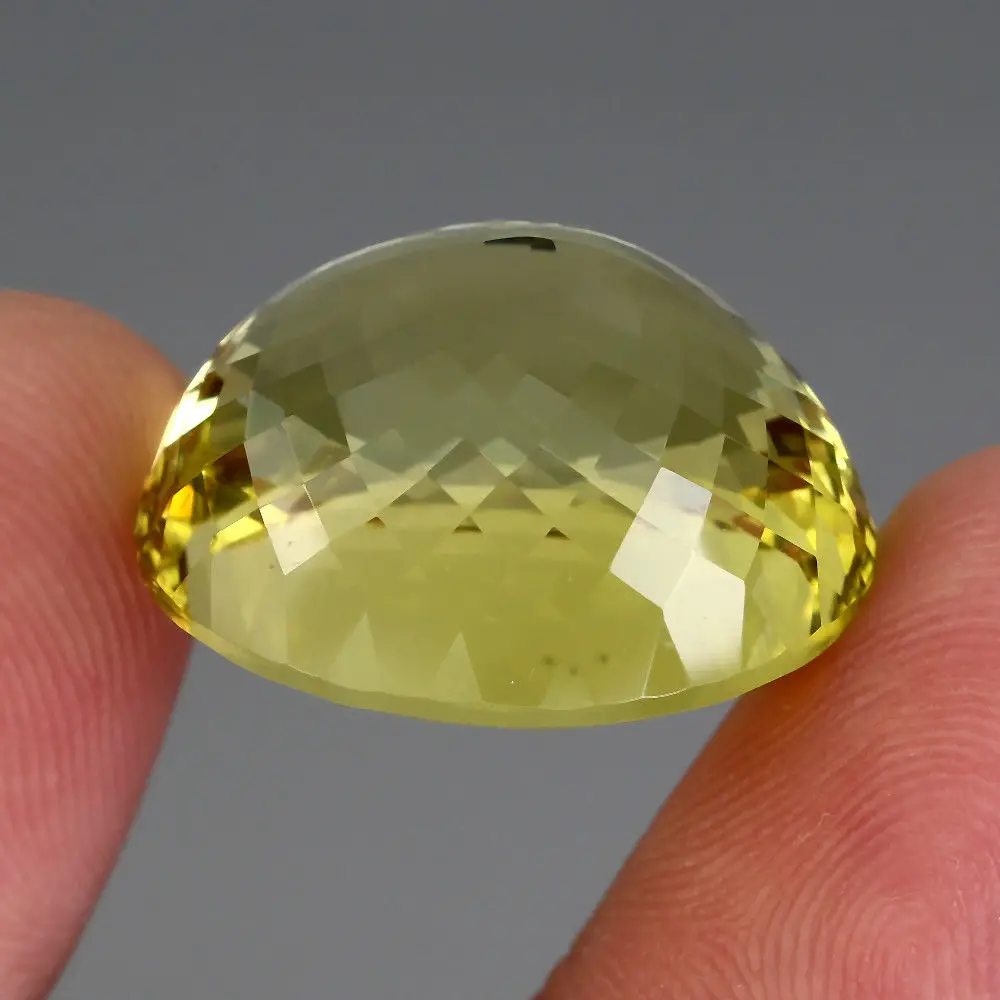 Clean Fabulous! Oval Cut 100%natural Top Yellow Lemon Quartz