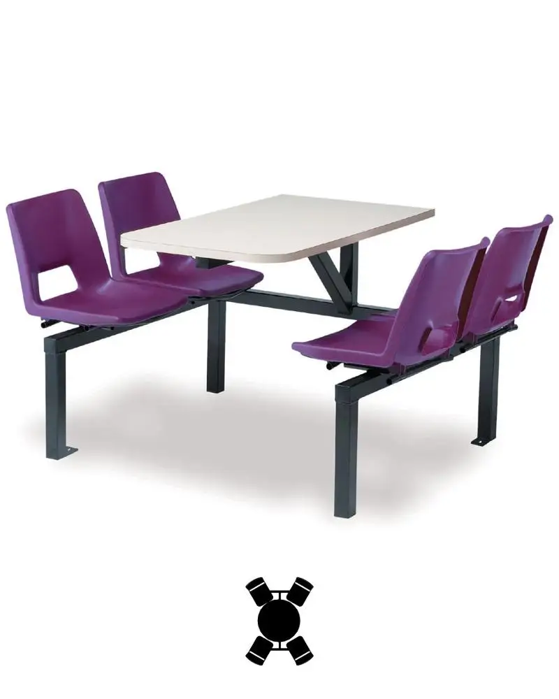 Modern School Dining Room Furniture Durable Metal Construction