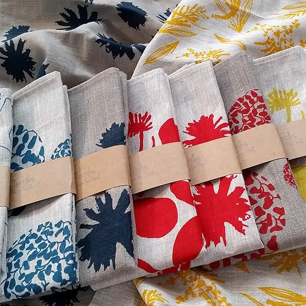 100% printed linen cotton kitchen tea towel  cheap price