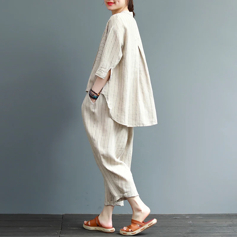 2019 breathable  cotton linen blend fabric woven for clothing use cotton linen stock lot