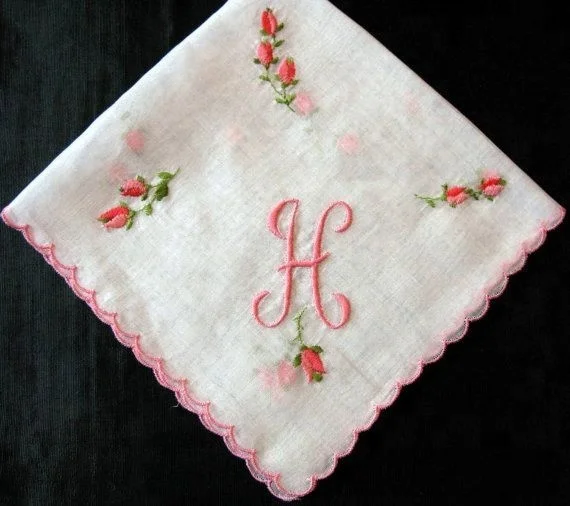 Embroidery handkerchief organic 100% cotton