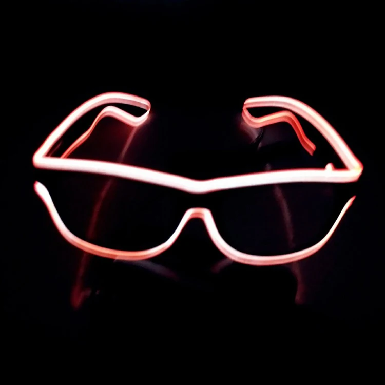 Party Dance DJ Light Up Costumes Glow in Dark LED glasses EL shutter style cool Neon Sunglasses