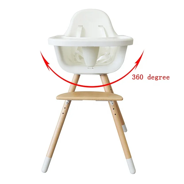 360 degree rotating seat unique baby high chair / baby lazy chair / antique baby high chair wooden