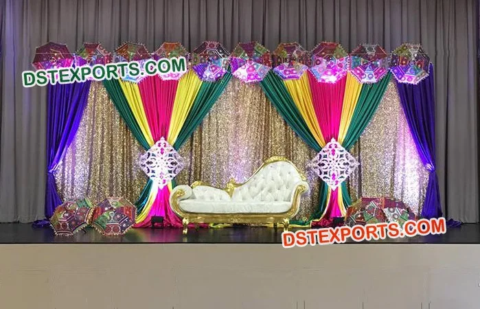 Beautiful Ceiling Drapes For Wedding Mandap Customized Glitter Wedding Stage Backdrop Wedding Backdrop Curtains