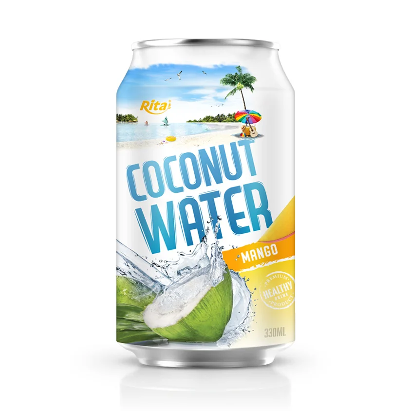 100% Fresh Coconut Water Factories Exporters 330ml Pure Free Sample Gluten Vietnam Product High