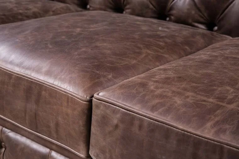 
American Style Classic Chesterfield Sofa Vintage Leather 3 Seats Sofa for Living room with durable leather 
