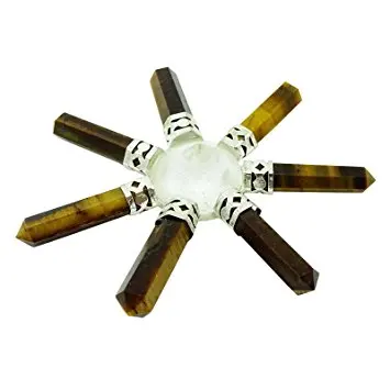 Natural Stone Tiger Eye Conical Energy Generator For Sale Gemstone Energy Generator For Sale