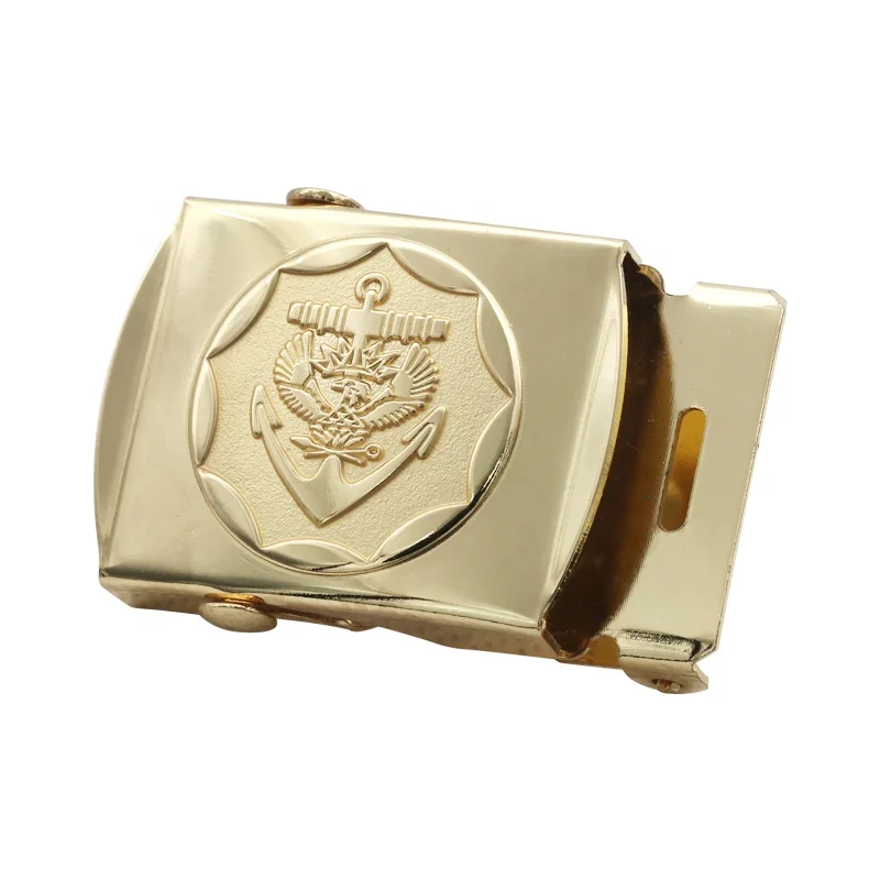 Wholesale Elegant Gold 3D custom  metal die casting Engraved belt buckles for men